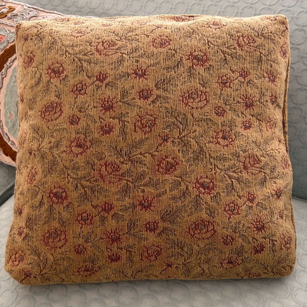Arhaus 18x18 Tan and Brown Accent Pillow